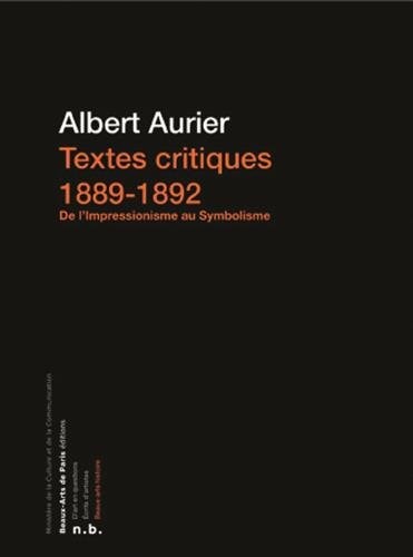 EXTES CRITIQUES, 1889-1892,DE L'IMPRESS, de Gabriel-Albert Aurier | portada del libro