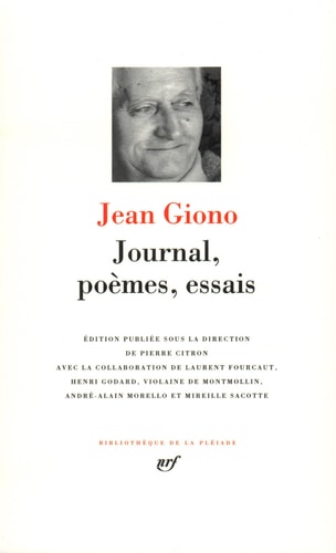 JOURNAL / POEMES / ESSAIS, de Jean Giono | portada del libro