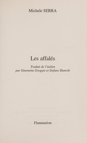 ES AFFALES, de SERRA MICHELE | portada del libro