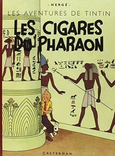 TINTIN FAC-SIMILE NOIR ET BLANC -4- LES CIGARES DU PHARAON, de Hergé | portada del libro