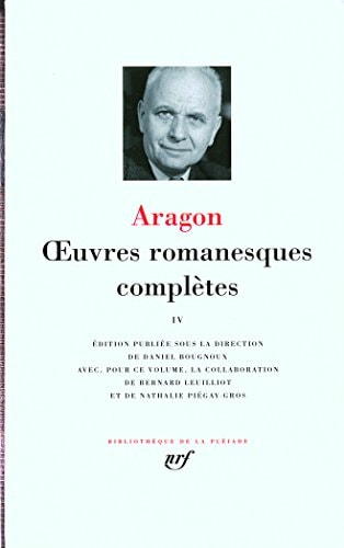 OEUVRES ROMANESQUES COMPLETES T4, de Louis Aragon | portada del libro