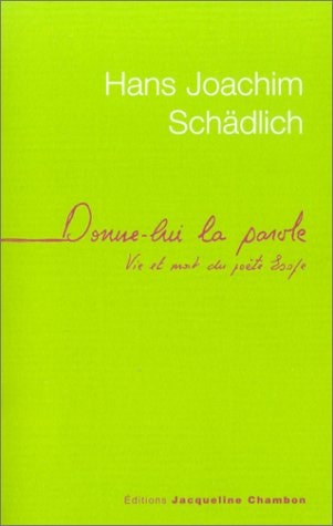 DONNE-LUI LA PAROLE, de Hans Joachim Schädlich | portada del libro