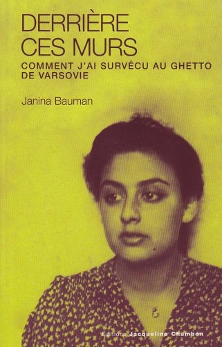 DERRIERE CES MURS, de Janina Bauman | portada del libro
