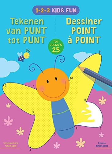 1-2-3 KIDS FUN DESSINER POINT A POINT JUSQU'A 25, de COLLECTIF | portada del libro