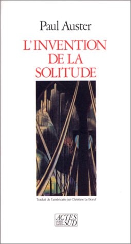 LINVENTION DE LA SOLITUDE, de Paul Auster | portada del libro