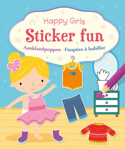 HAPPY GIRLS STICKER FUN POUPEES A HABILLER, de COLLECTIF | portada del libro
