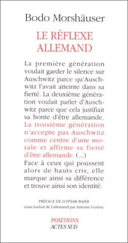 LE REFLEXE ALLEMAND, de Bodo Morshäuser | portada del libro