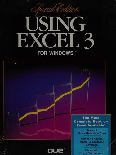 USING EXCEL 3 FOR WINDOWS, de QUE | portada del libro