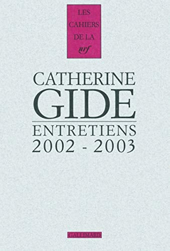 ENTRETIENS 2002-2003, de Gide | portada del libro