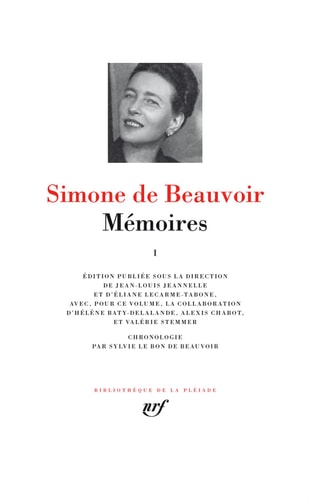 MEMOIRES T1, de Simone de Beauvoir | portada del libro