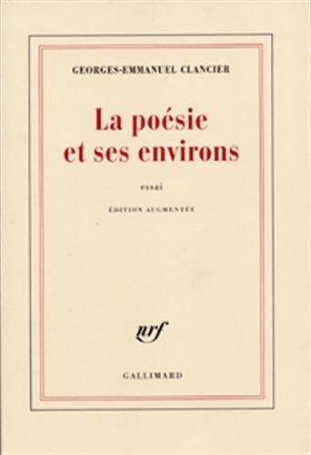 POESIE ET SES ENVIRONS, de Clancier | portada del libro