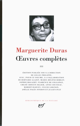 OEUVRES COMPLETES T3, de Marguerite Duras | portada del libro