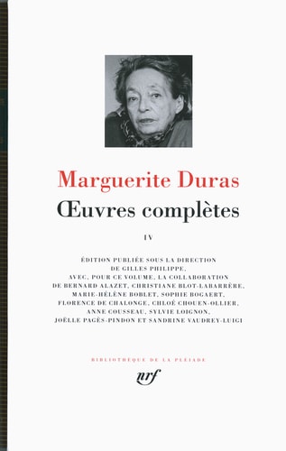 OEUVRES COMPLETES T4, de Marguerite Duras | portada del libro