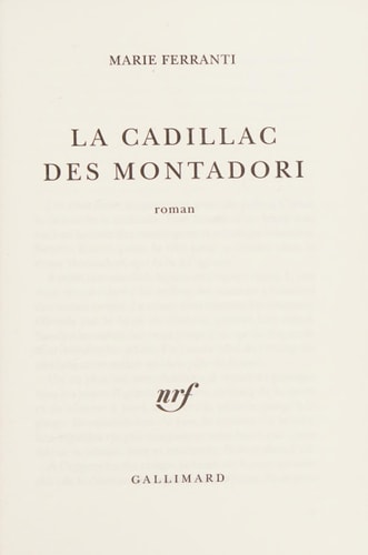 LA CADILLAC DES MONTADORI, de Ferranti | portada del libro