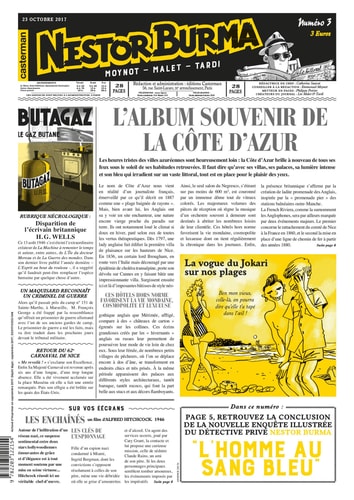 NESTOR BURMA L'HOMME AU SANG BLEU JOURNAL N°3, de LEO MALET / EMMANUEL MOYNOT / TARDI | portada del libro