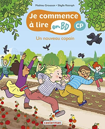 JE COMMENCE A LIRE EN BD -1- UN NOUVEAU COPAIN CP, de Mathieu Grousson | portada del libro