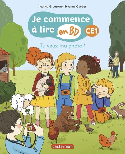 JE COMMENCE A LIRE EN BD -3- TU VEUX MA PHOTO ? CE1, de Mathieu Grousson | portada del libro