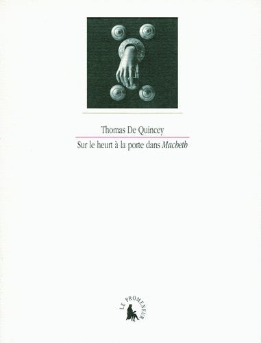 SUR LE HEURT A LA PORTE DANS MACBETH, de Thomas De Quincey | portada del libro