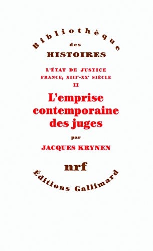 L'EMPRISE CONTEMPORAINE DES JUGES, de Jacques Krynen | portada del libro