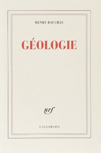 GEOLOGIE, de Henry Bauchau | portada del libro