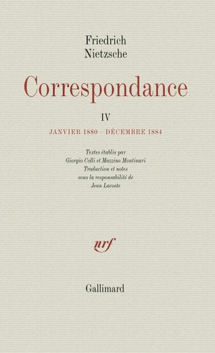 CORRESPONDANCE T4, de Friedrich Nietzsche | portada del libro