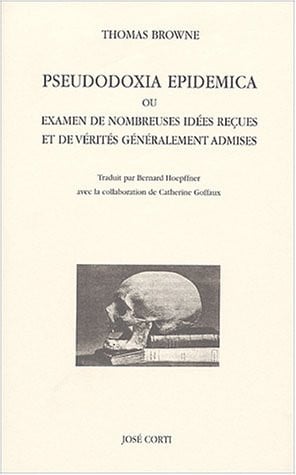 PSEUDODOXIA, de BROWNE THOMAS | portada del libro