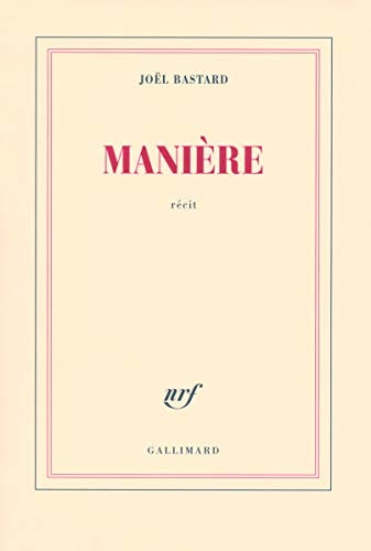 MANIERE, de Joël Clair Bastard | portada del libro