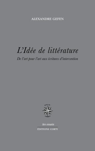 L'IDEE DE LITTERATURE, de GEFEN ALEXANDRE | portada del libro