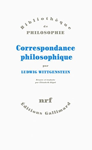 CORRESPONDANCE PHILOSOPHIQUE, de Ludwig Wittgenstein | portada del libro
