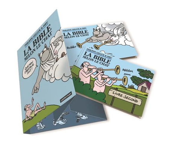 LE CHAT -18- LA BIBLE SELON LE CHAT COFFRET 2 VOLUMES, de Philippe Geluck | portada del libro