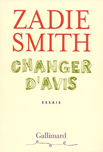 CHANGER D'AVIS, de Zadie Smith | portada del libro