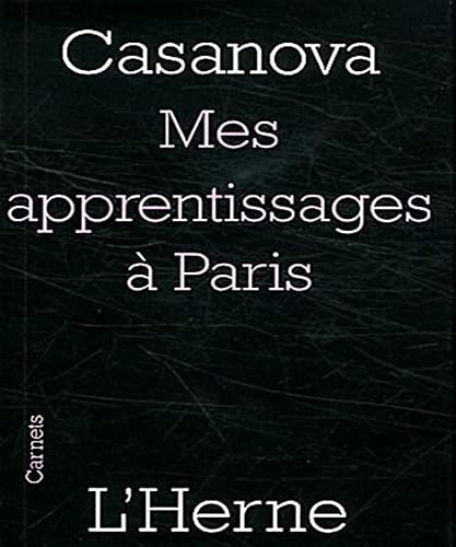 ES APPRENTISSAGES A PARIS, de Giacomo Casanova | portada del libro