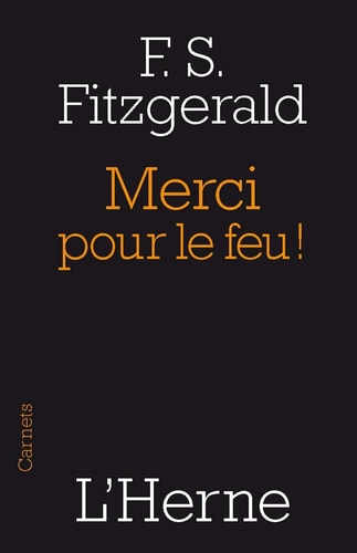 ERCI POUR LE FEU, de Francis Scott Fitzgerald | portada del libro