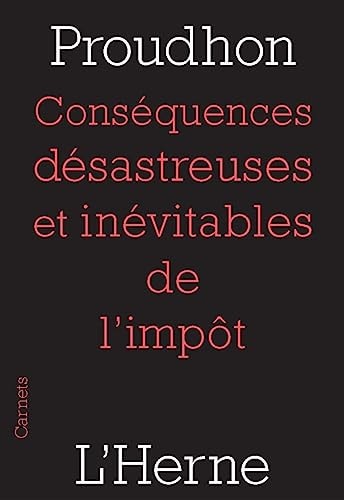 ONSEQUENCES DESASTREUSES ET INEVITA, de Pierre-Joseph Proudhon | portada del libro