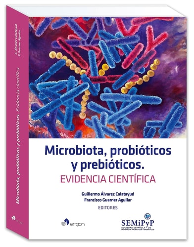 MICROBIOTA PROBIOTICOS Y PREBIOTICOS EVIDENCIA CIENTIFICA | portada del libro