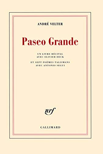 PASEO GRANDE, de André Velter | portada del libro