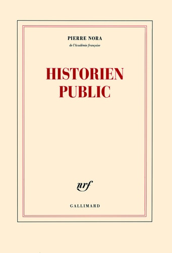 HISTORIEN PUBLIC, de Pierre Nora | portada del libro