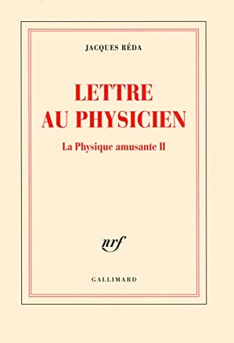 LETTRE AU PHYSICIEN, de Jacques Réda | portada del libro