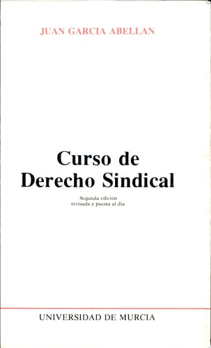CURSO DE DERECHO SINDICAL, de Juan García Abellán | portada del libro