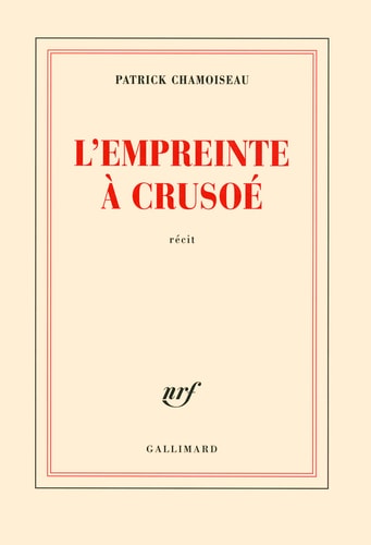L'EMPREINTE A CRUSOE, de Patrick Chamoiseau | portada del libro