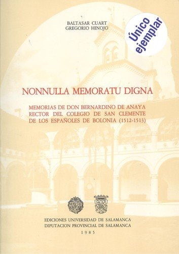 NONNULLA MEMORATU DIGNA., de CUART | portada del libro