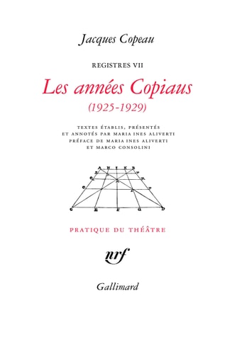LES ANNEES COPIAUS 1925-1929, de Jacques Copeau | portada del libro
