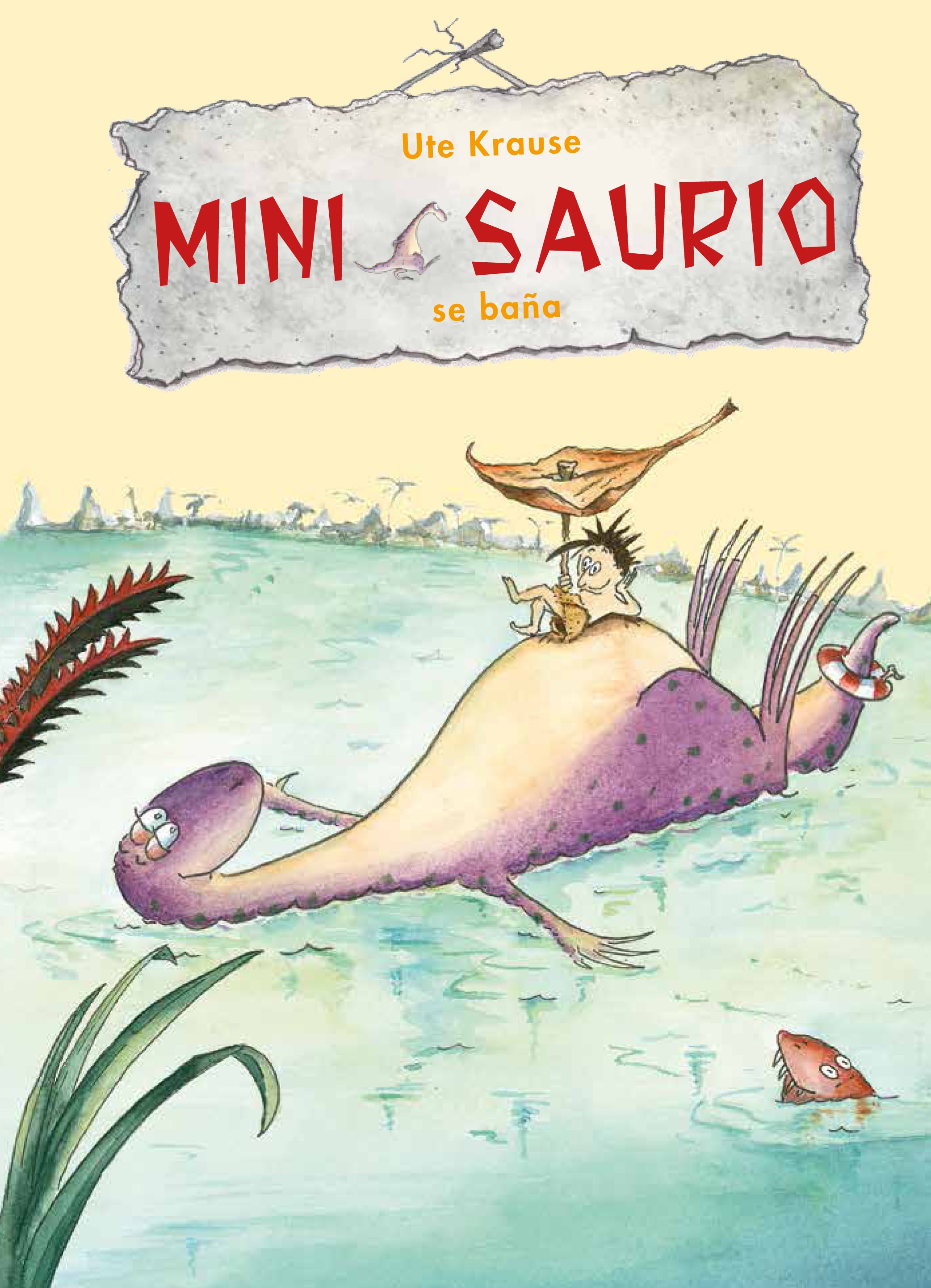 MINI SAURIO SE BAÑA, de KRAUSE | portada del libro