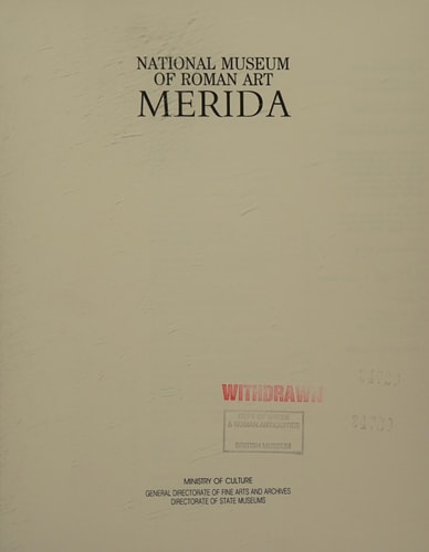 National Museum of Roman Art, de Museo Nacional de Arte Romano | portada del libro