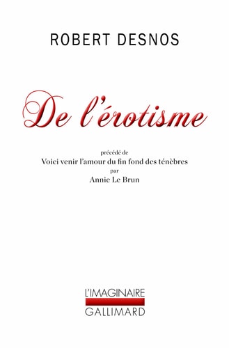 DE L'EROTISME, de Robert Desnos | portada del libro