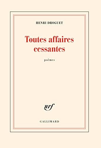 TOUTES AFFAIRES CESSANTES, de Henri Droguet | portada del libro