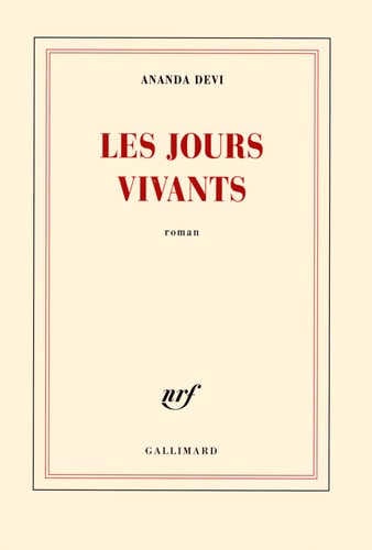 LES JOURS VIVANTS, de Ananda Devi | portada del libro