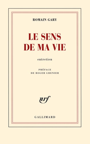 LE SENS DE MA VIE, de Romain Gary | portada del libro