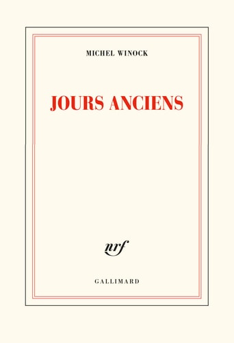 JOURS ANCIENS, de Michel Winock | portada del libro