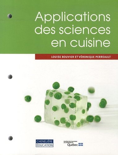 APPLICATIONS DES SCIENCES EN CUISINE, de Louise Bouvier | portada del libro